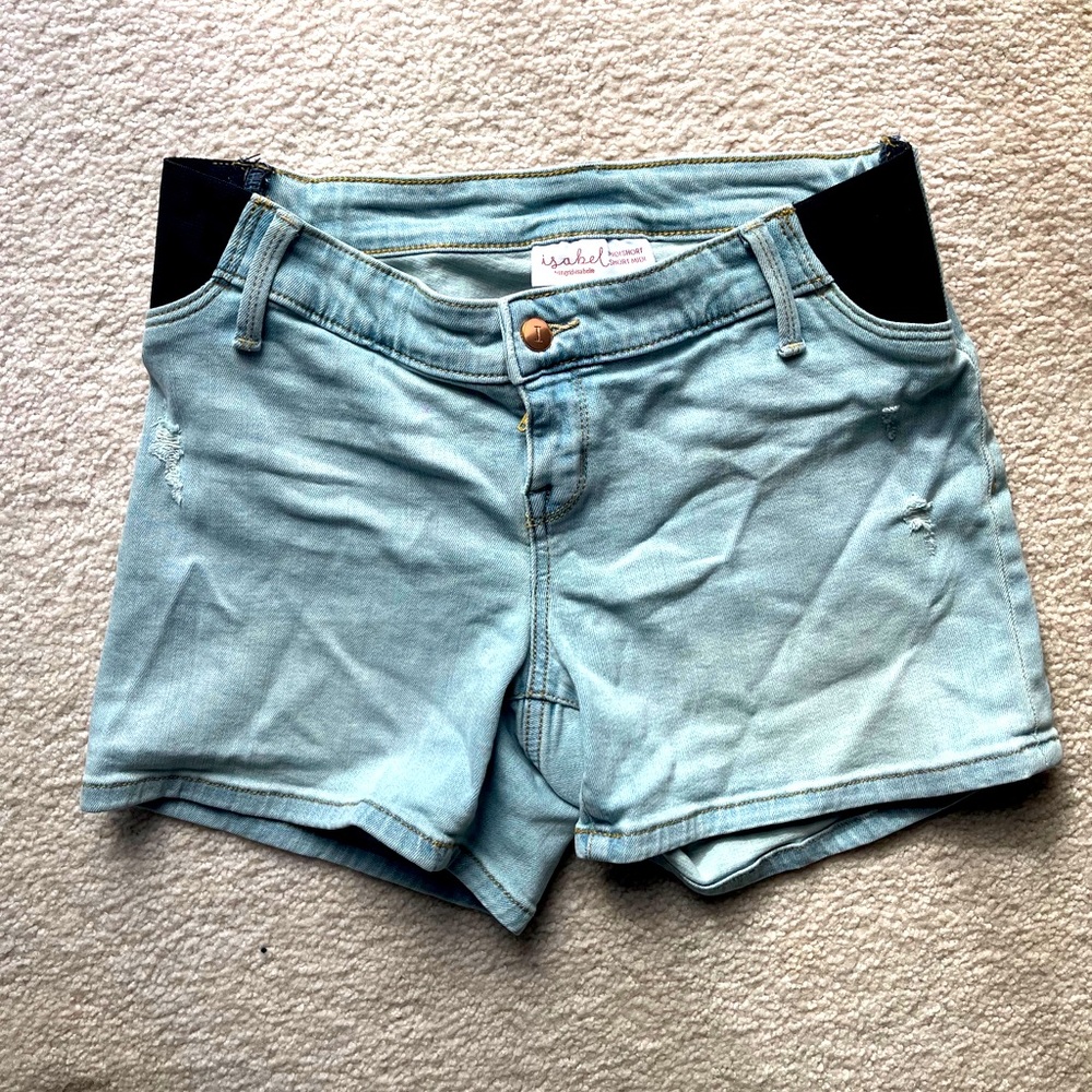Ingrid & Isabel Maternity Jean Shorts Size 4